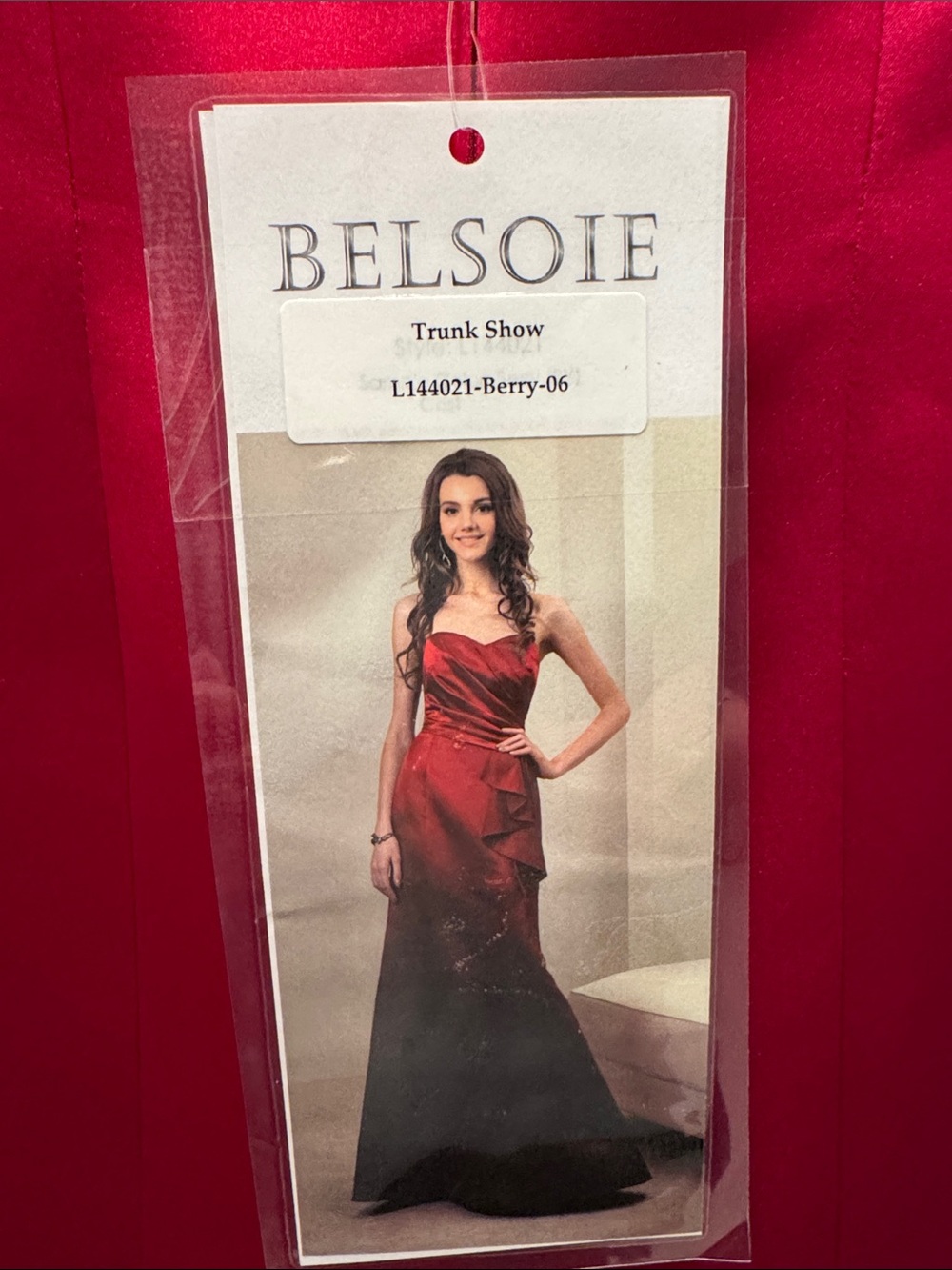 Strapless Red Formal Gown with Sweetheart Bodice - Picture 4 of 7